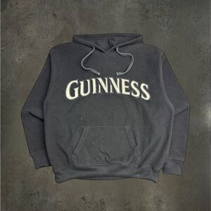 Vintage Y2K Guinness Beer Promo Fleece Hoodie Black